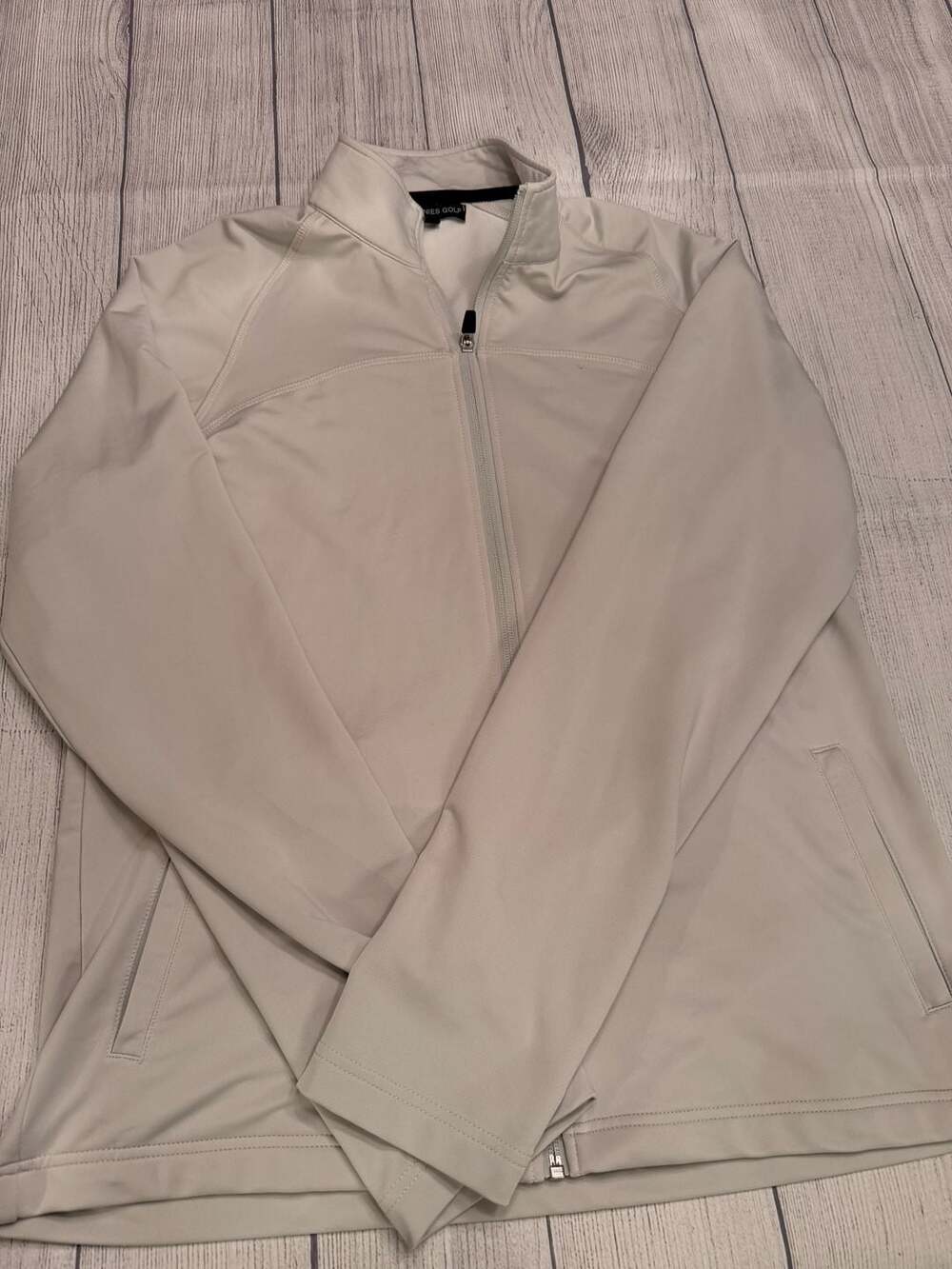 Swannies Golf Full Zip Jacket Size XL Light Gray Activewear